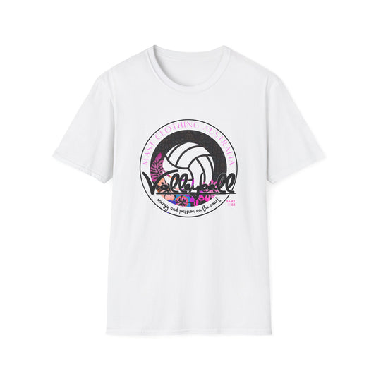Volleyball graphic (pink) - Unisex Softstyle T-Shirt