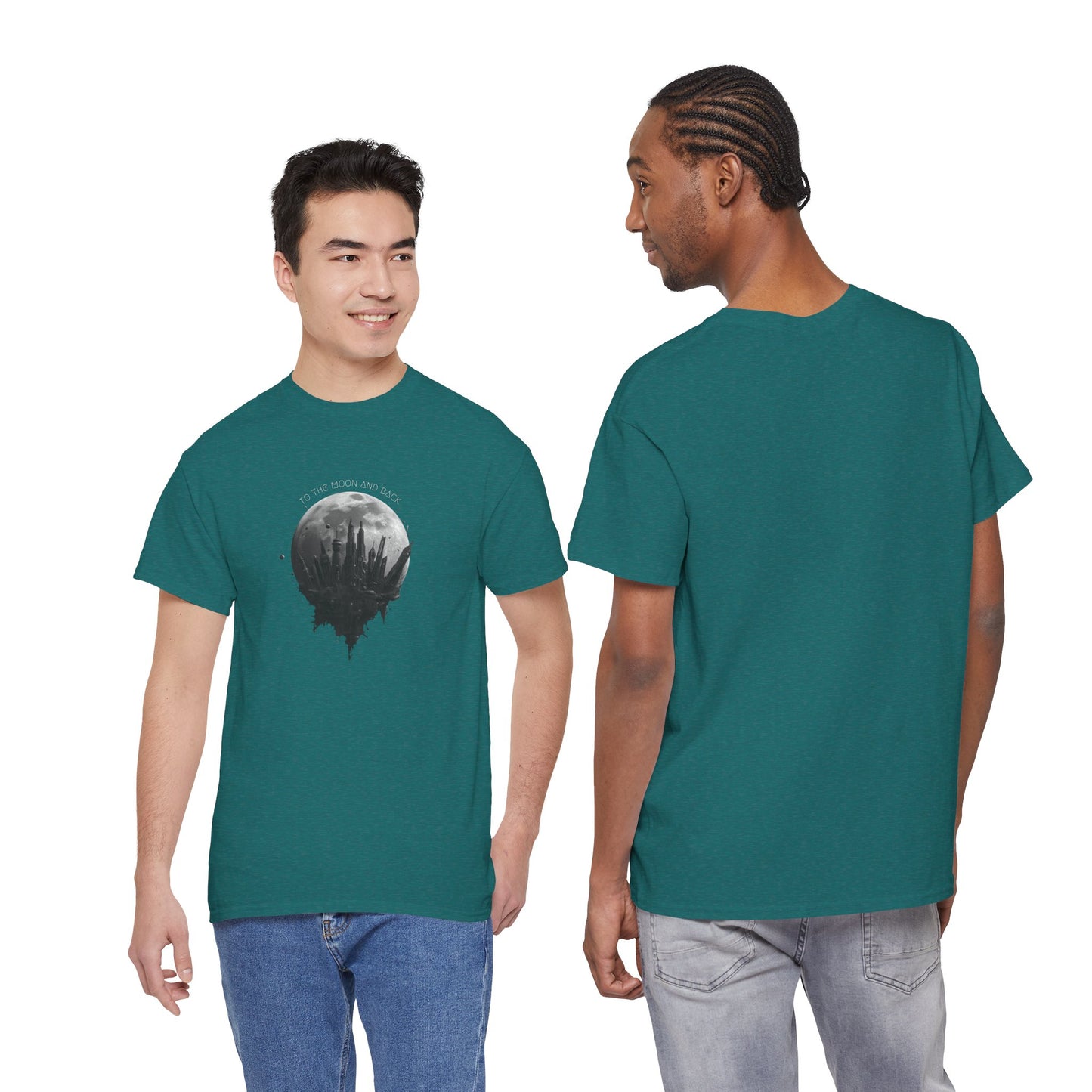 To the Moon and Back- Unisex Heavy Cotton Tee
