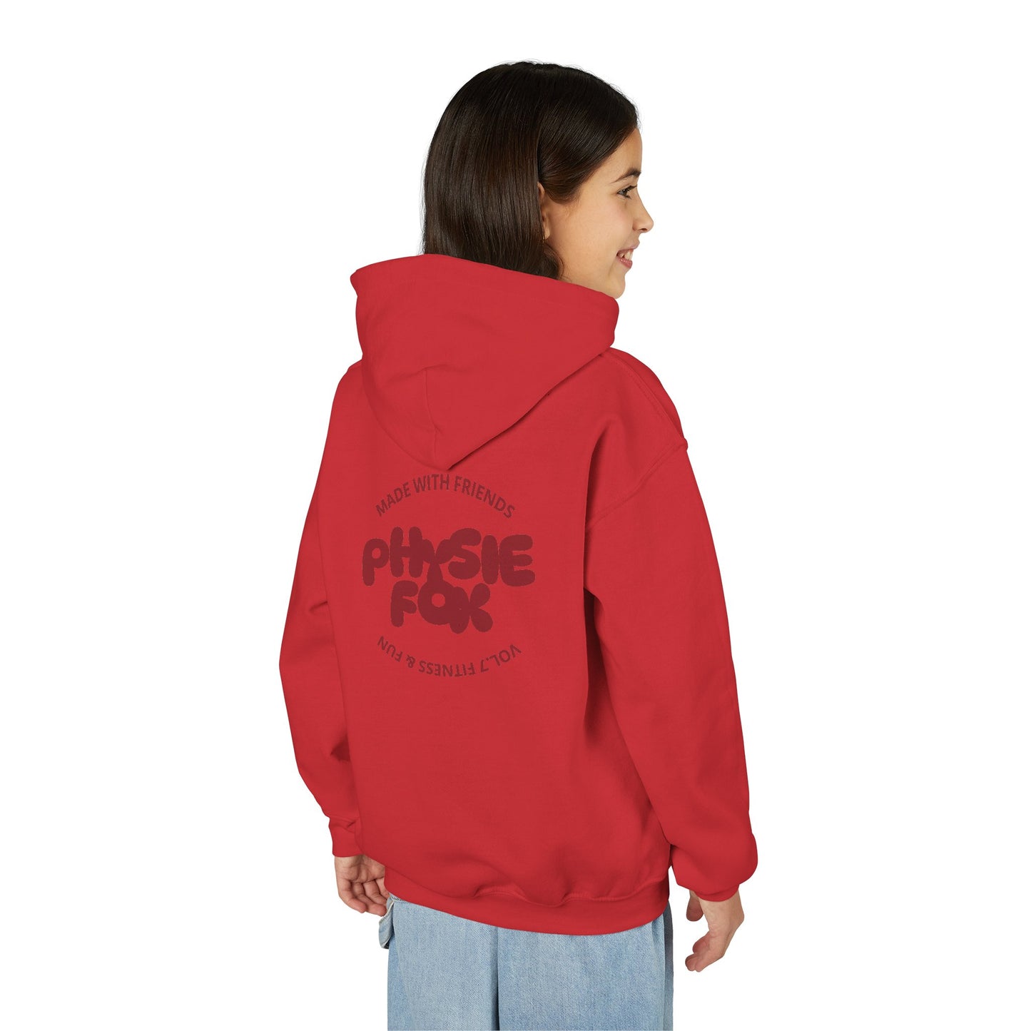 Physie fox (printed on back) - Youth Heavy Blend Hoodie