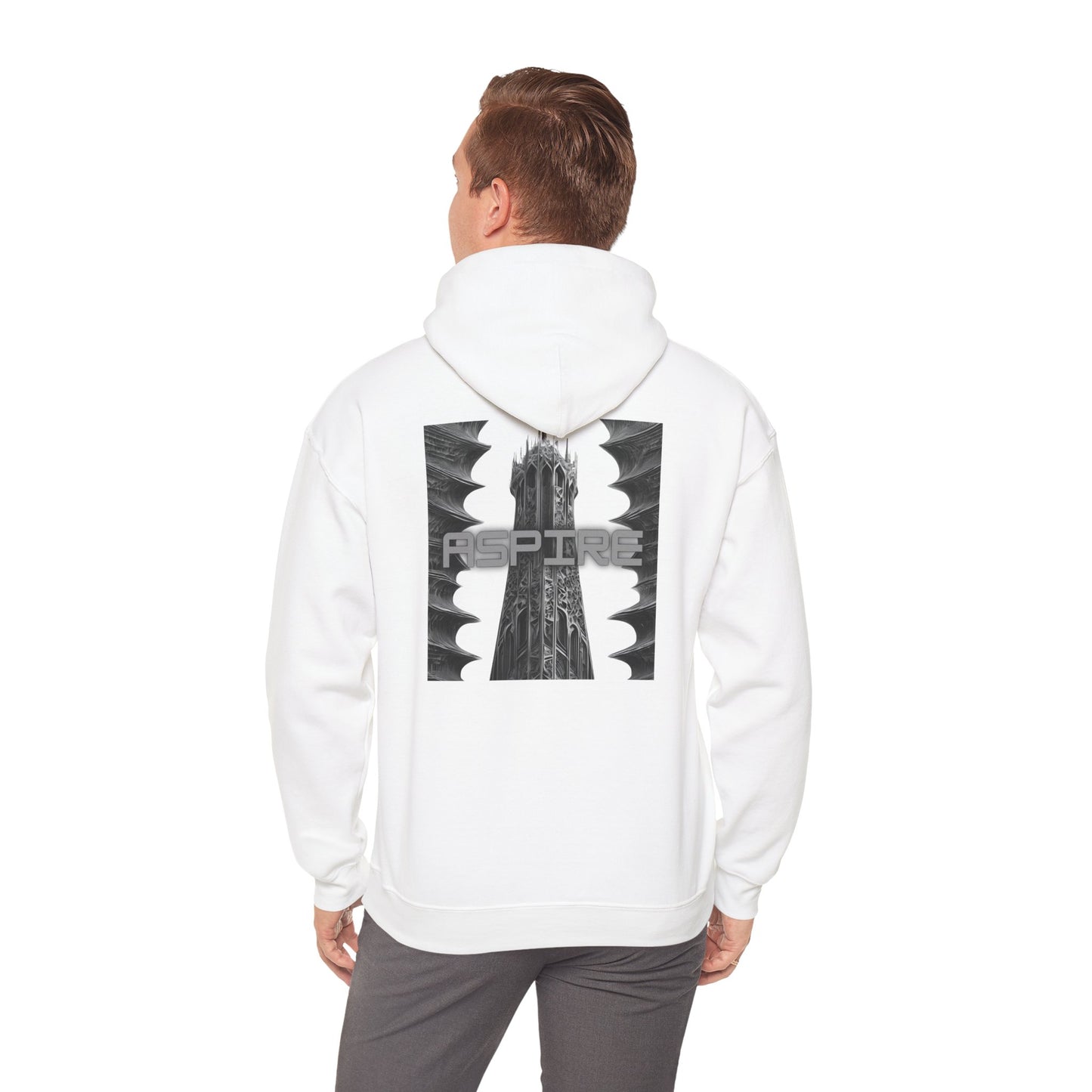 Aspire (printed on back) - Statement Graphic - Unisex Heavy Blend™ Hooded Sweatshirt