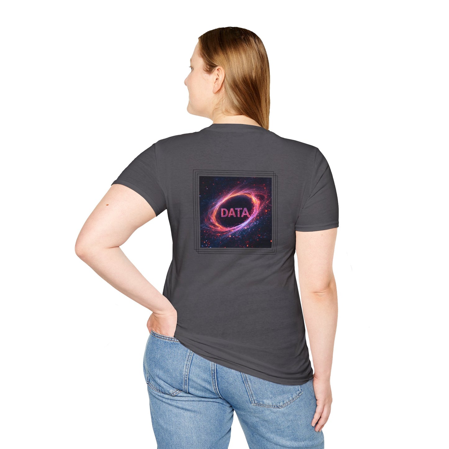 Data flare (printed on back) - Unisex Softstyle T-Shirt
