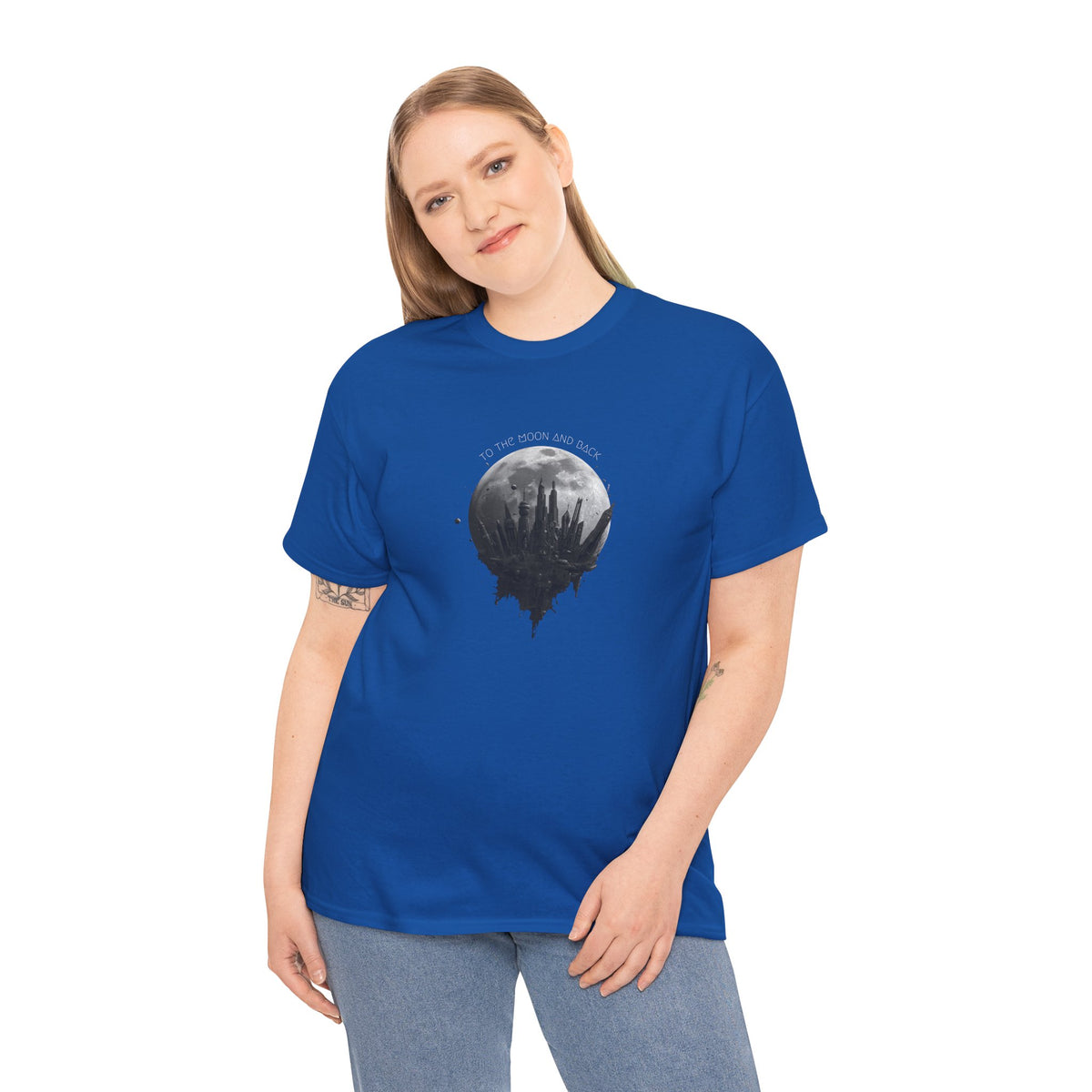 To the Moon and Back- Unisex Heavy Cotton Tee