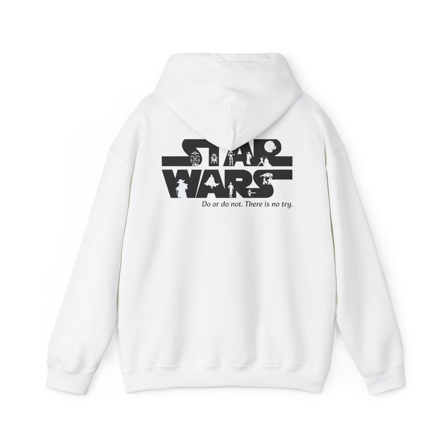 Star Wars Silhouette (printed on back) - Modern Vibes - Unisex Heavy Blend™ Hooded Sweatshirt