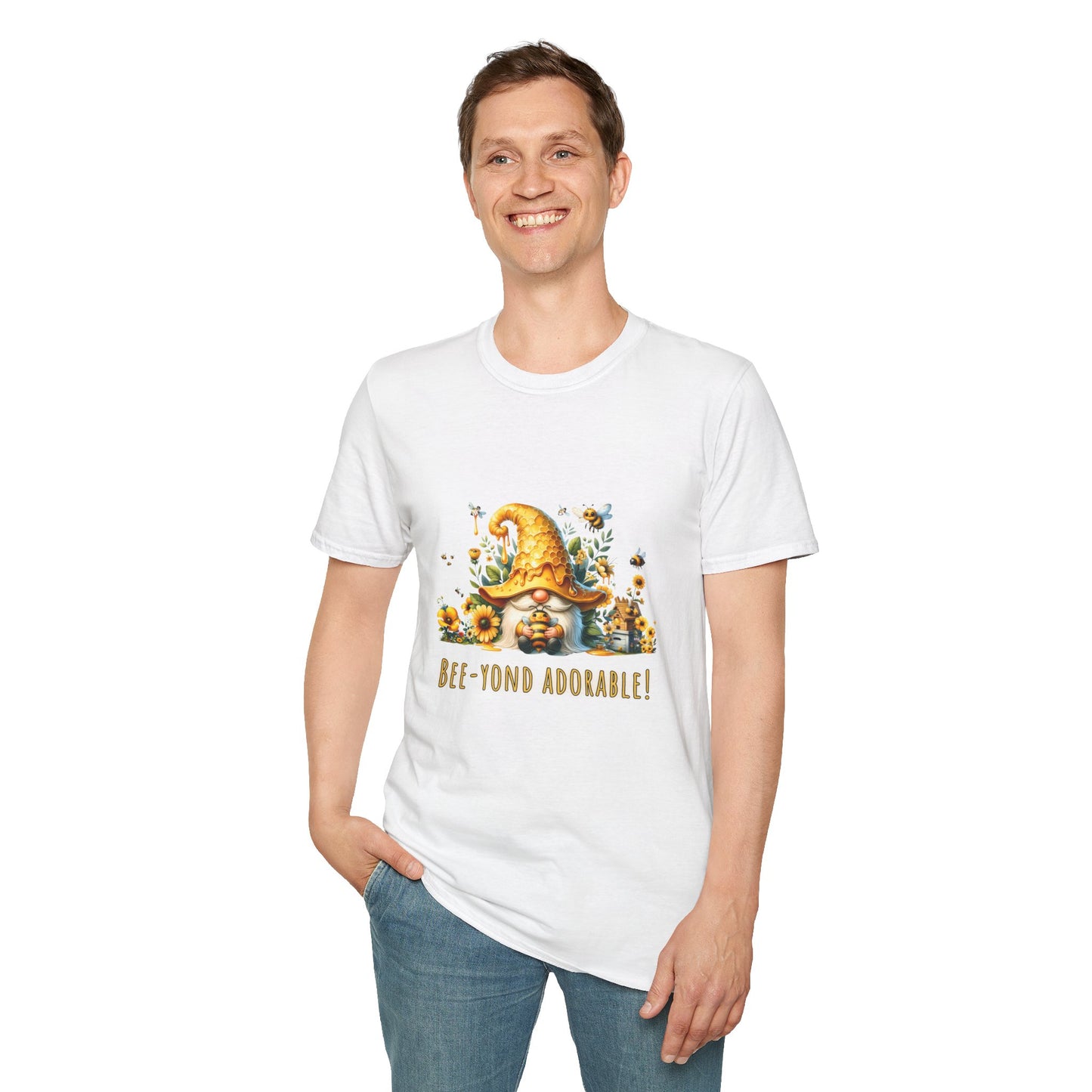 Bee-yond Adorable Gnome - Unisex Softstyle T-Shirt