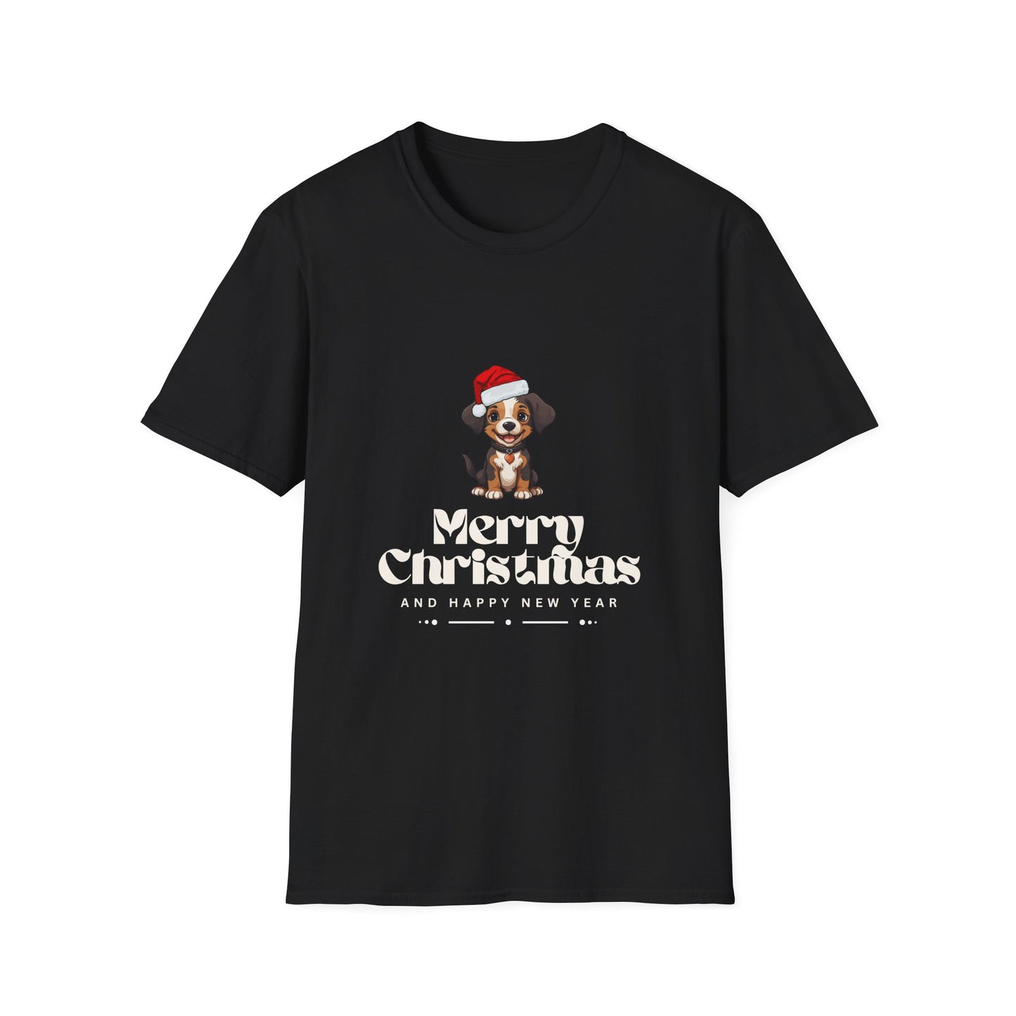 Doggy Merry Christmas - Unisex Softstyle T-Shirt