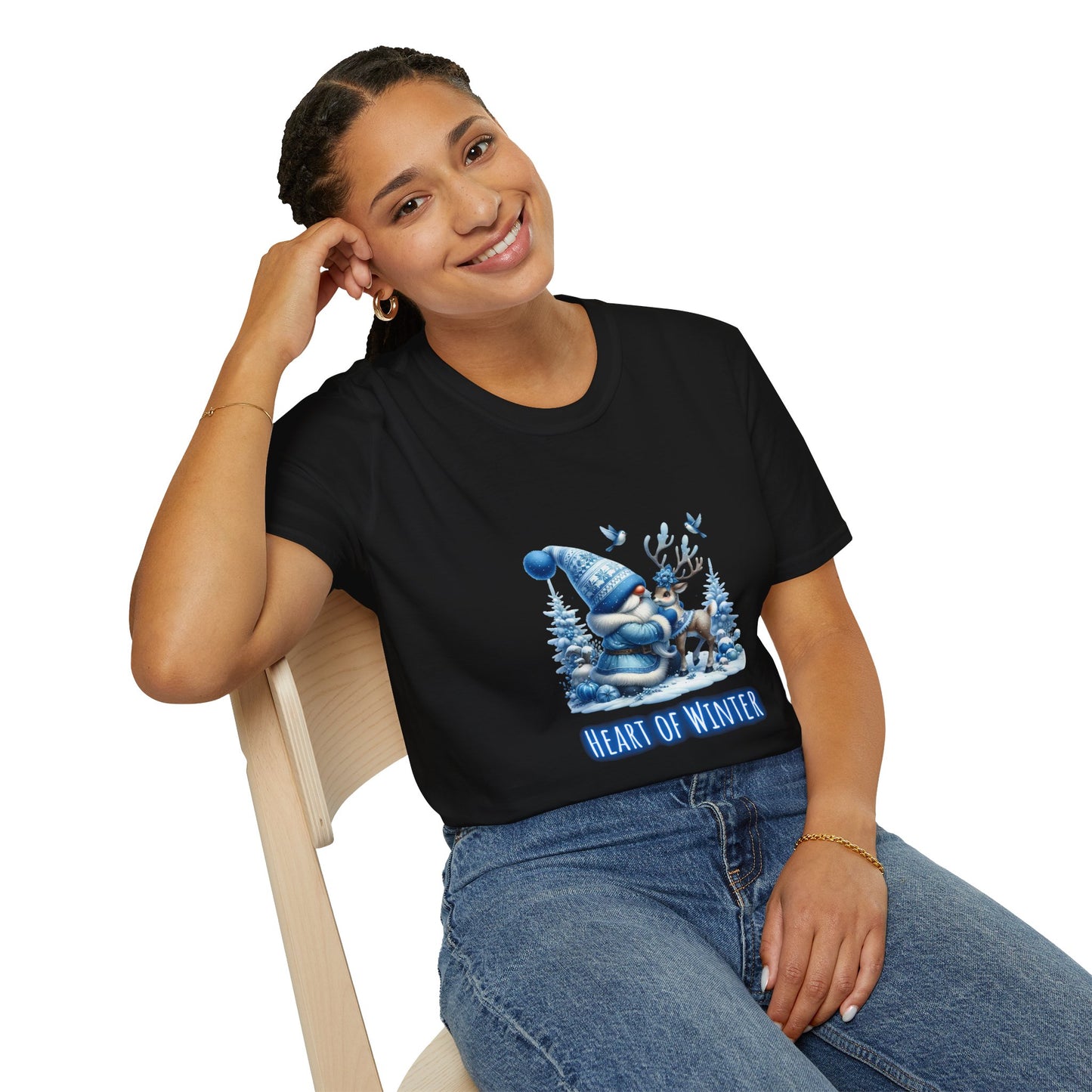 Heart of Winter (gnome) - Christmas- Unisex Softstyle T-Shirt