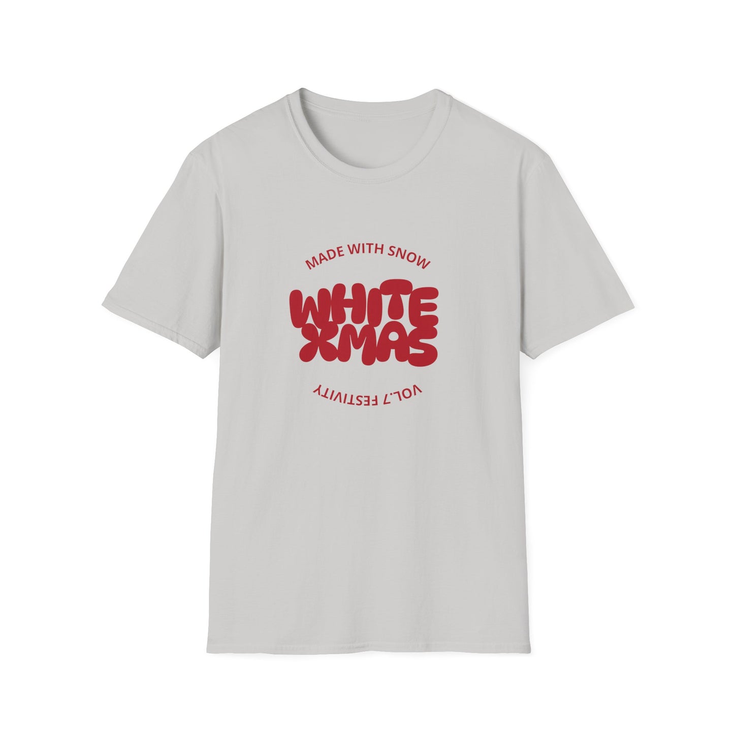 White Xmas (red) - Unisex Softstyle T-Shirt