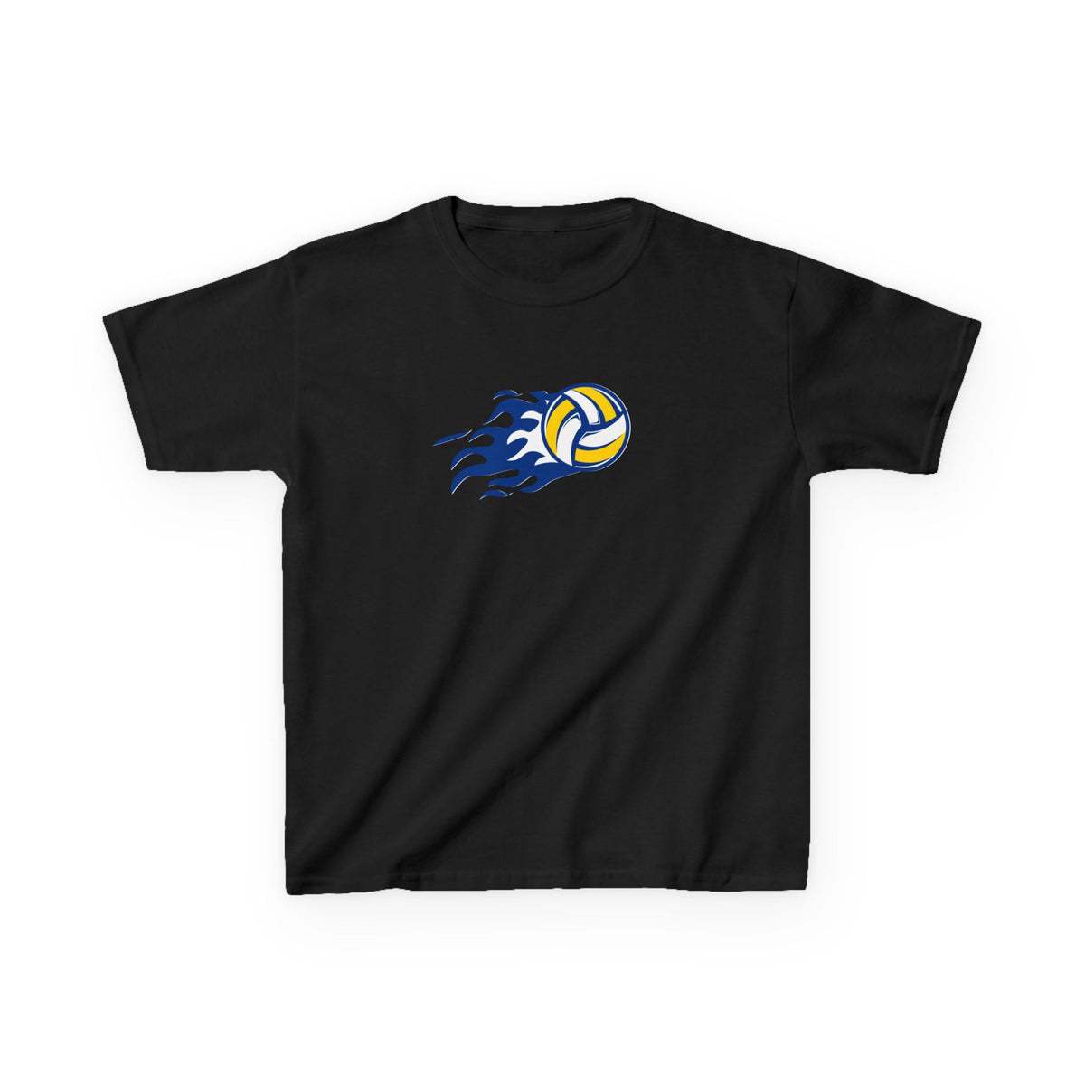 Volleyball Flame - blue/yellow - Kids Heavy Cotton™ Tee