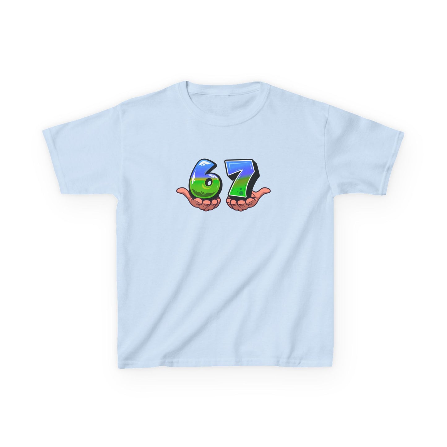 6-7 (blue/green) - Youth / Kids Heavy Cotton™ Tee