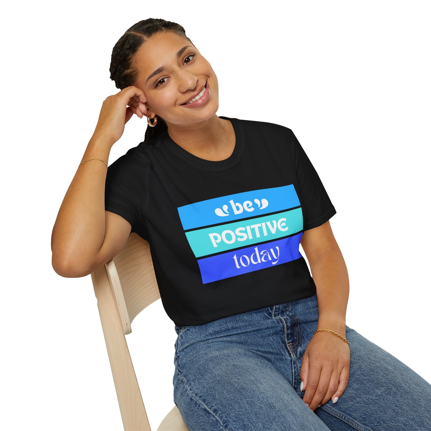 Be Positive Today (blue) - Unisex Softstyle T-Shirt