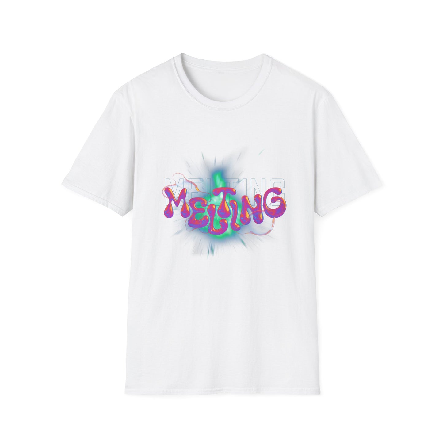 Melting Graphic (pink) - Unisex Softstyle T-Shirt