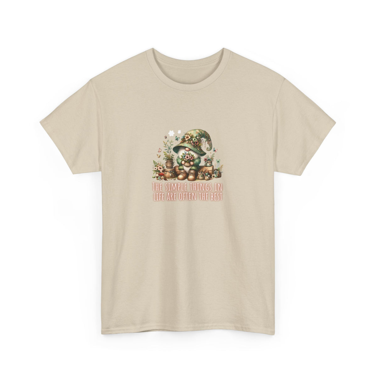 Simplest Things in Life Gnome - Unisex Heavy Cotton Tee