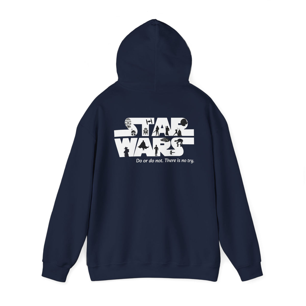 Star Wars Silhouette (printed on back) - Modern Vibes - Unisex Heavy Blend™ Hooded Sweatshirt
