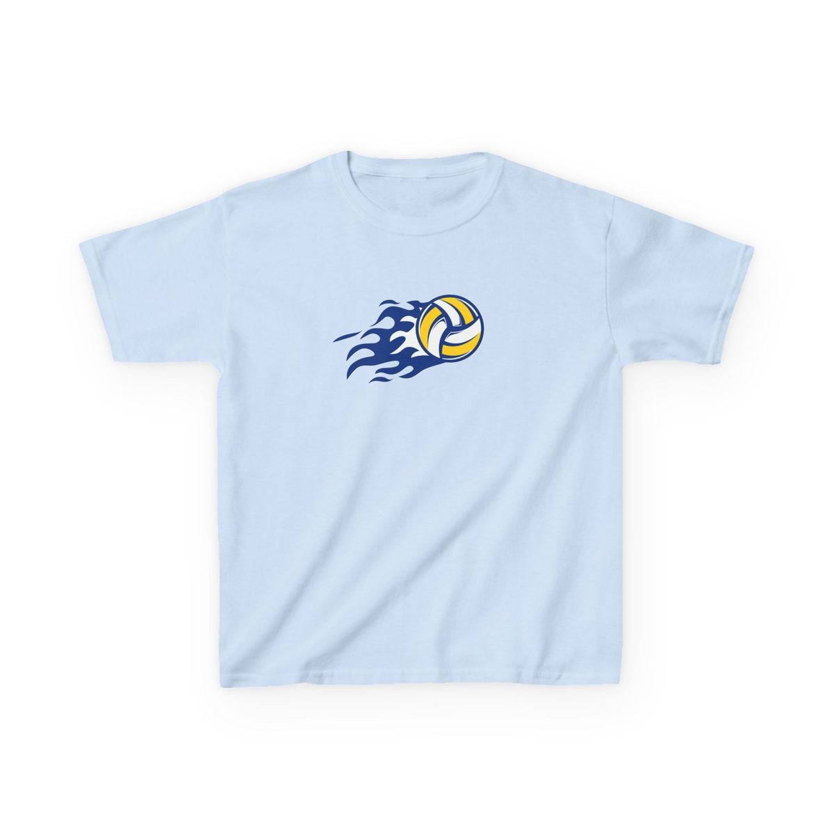 Volleyball Flame - blue/yellow - Kids Heavy Cotton™ Tee