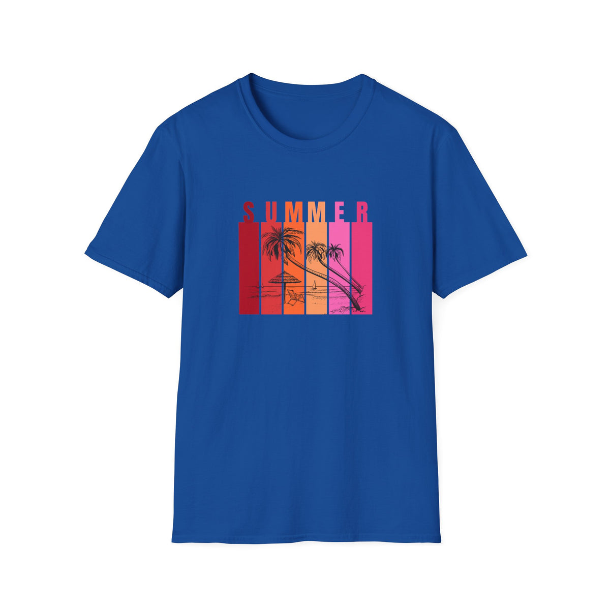 Summer (red bars) - Unisex Softstyle T-Shirt