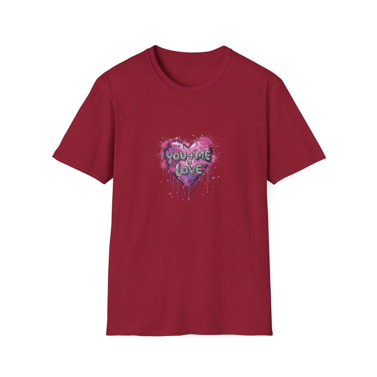 you + me = love - Unisex Softstyle T-Shirt