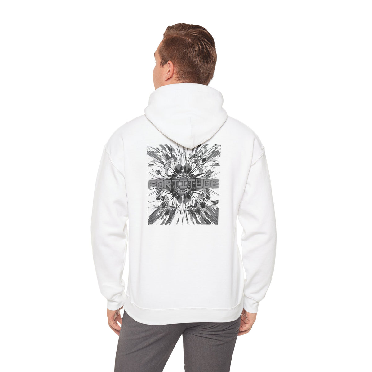 Fortitude (printed on back) - Statement Graphic - Unisex Heavy Blend™ Hooded Sweatshirt