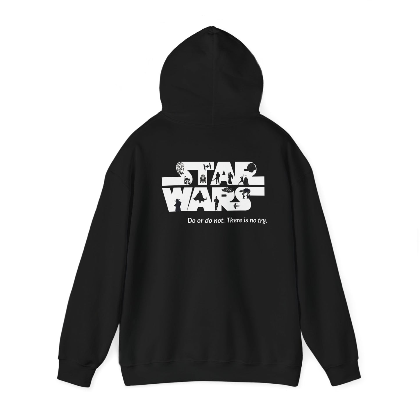 Star Wars Silhouette (printed on back) - Modern Vibes - Unisex Heavy Blend™ Hooded Sweatshirt