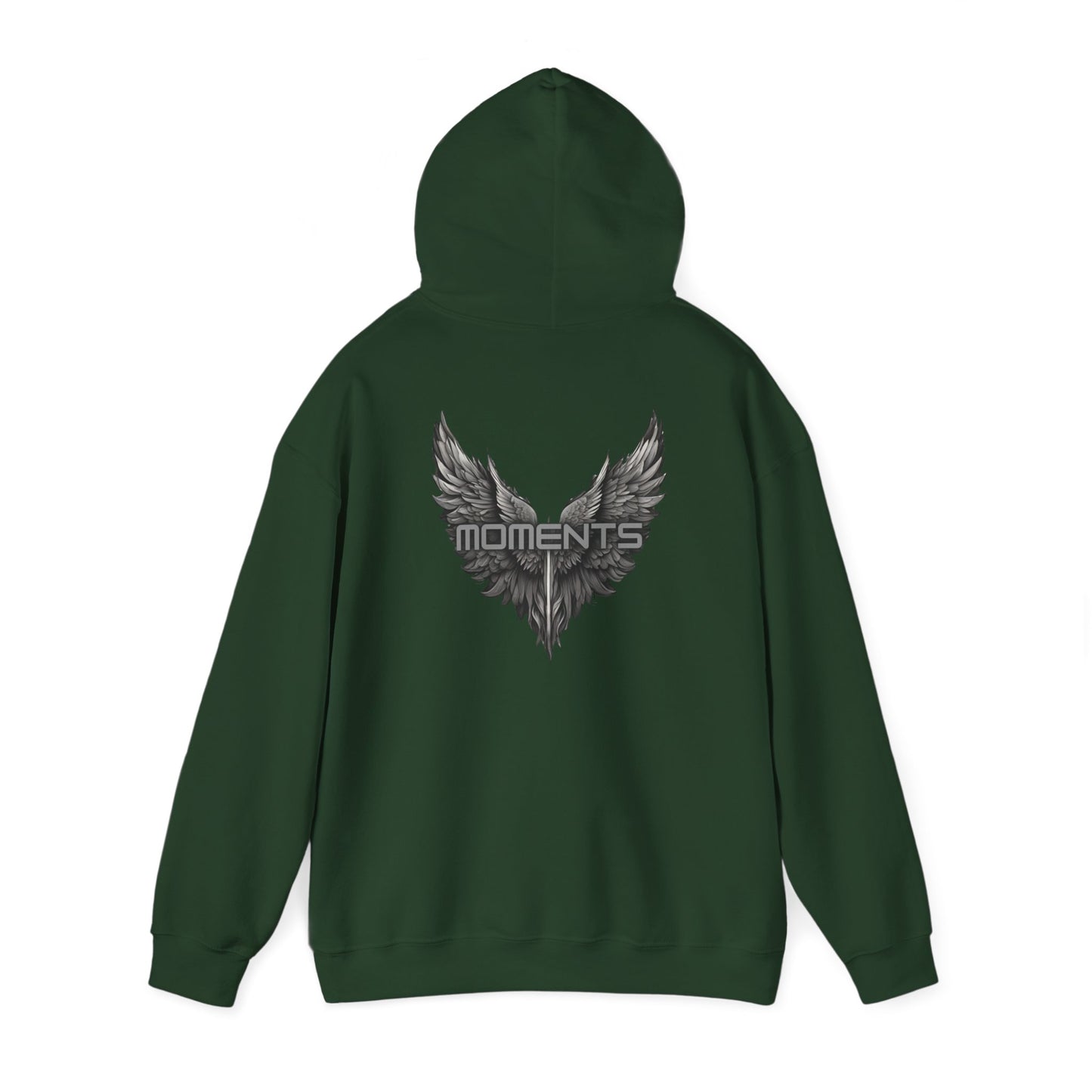 Moments (printed on back) - Statement Graphic - Unisex Heavy Blend™ Hooded Sweatshirt