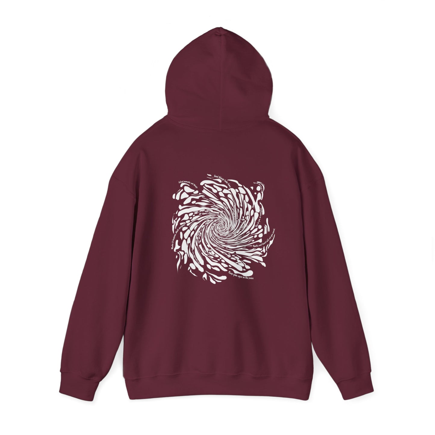Firework Swirl Statements (printed on back) - Modern Vibes - Unisex Heavy Blend™ Hooded Sweatshirt
