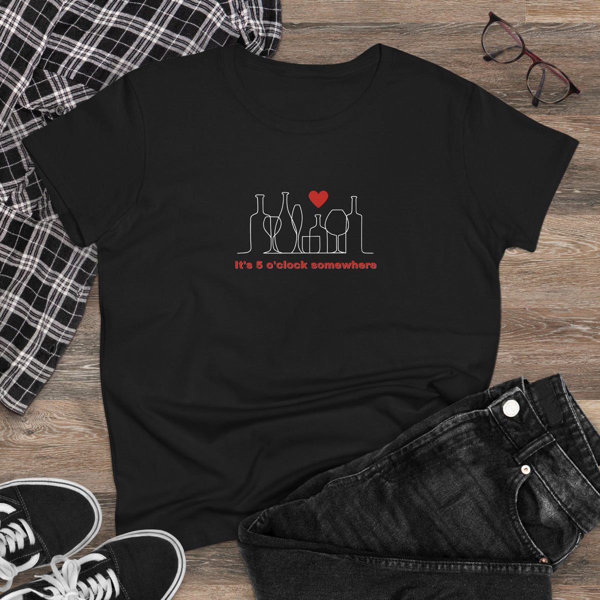 It's 5 o'clock somewhere - Women's Midweight Cotton Tee