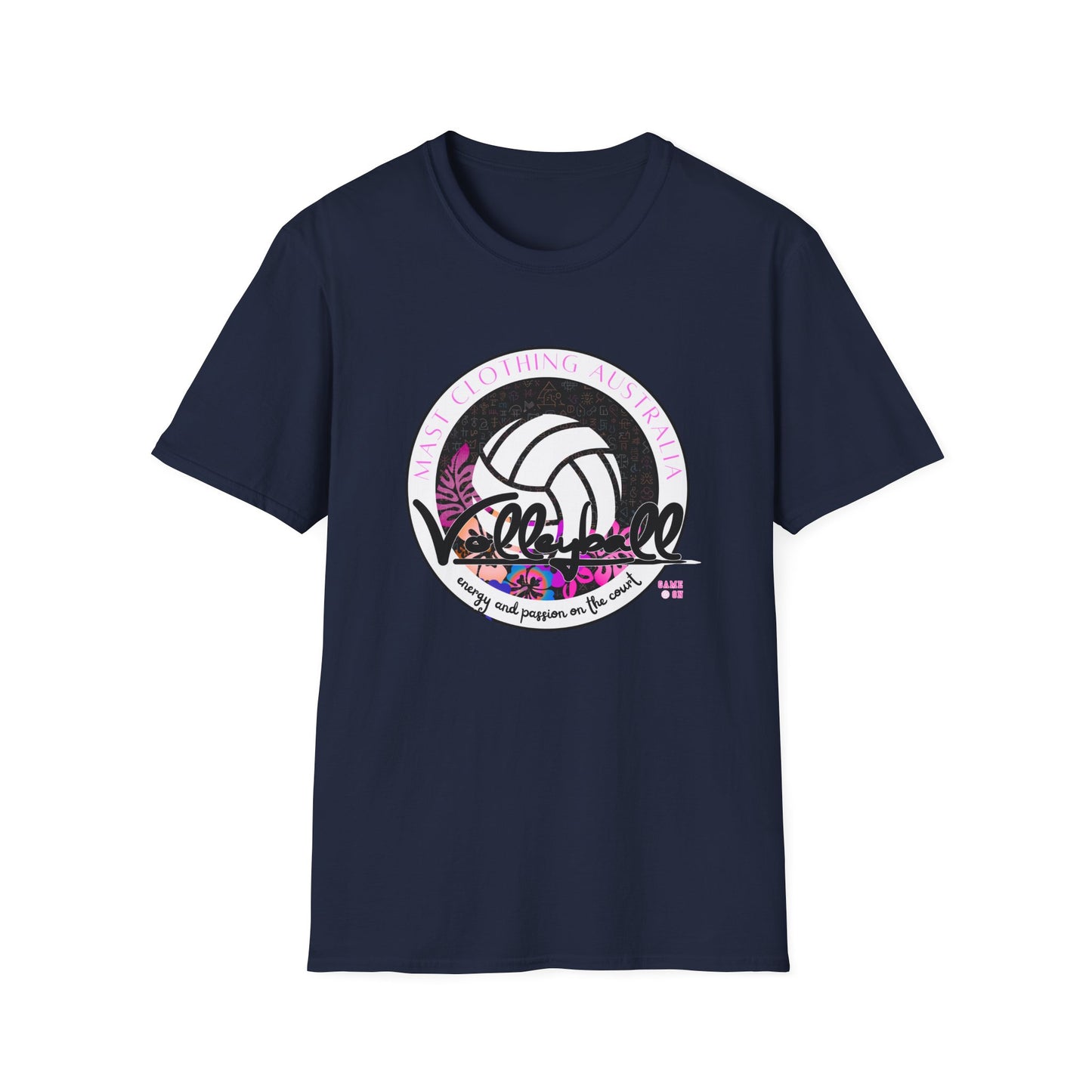 Volleyball graphic (pink) - Unisex Softstyle T-Shirt