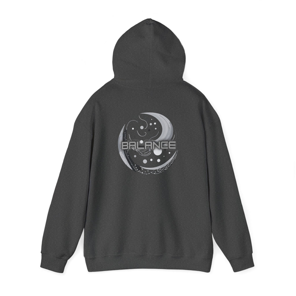 Balance (printed on back) - Statement Graphic - Unisex Heavy Blend™ Hooded Sweatshirt