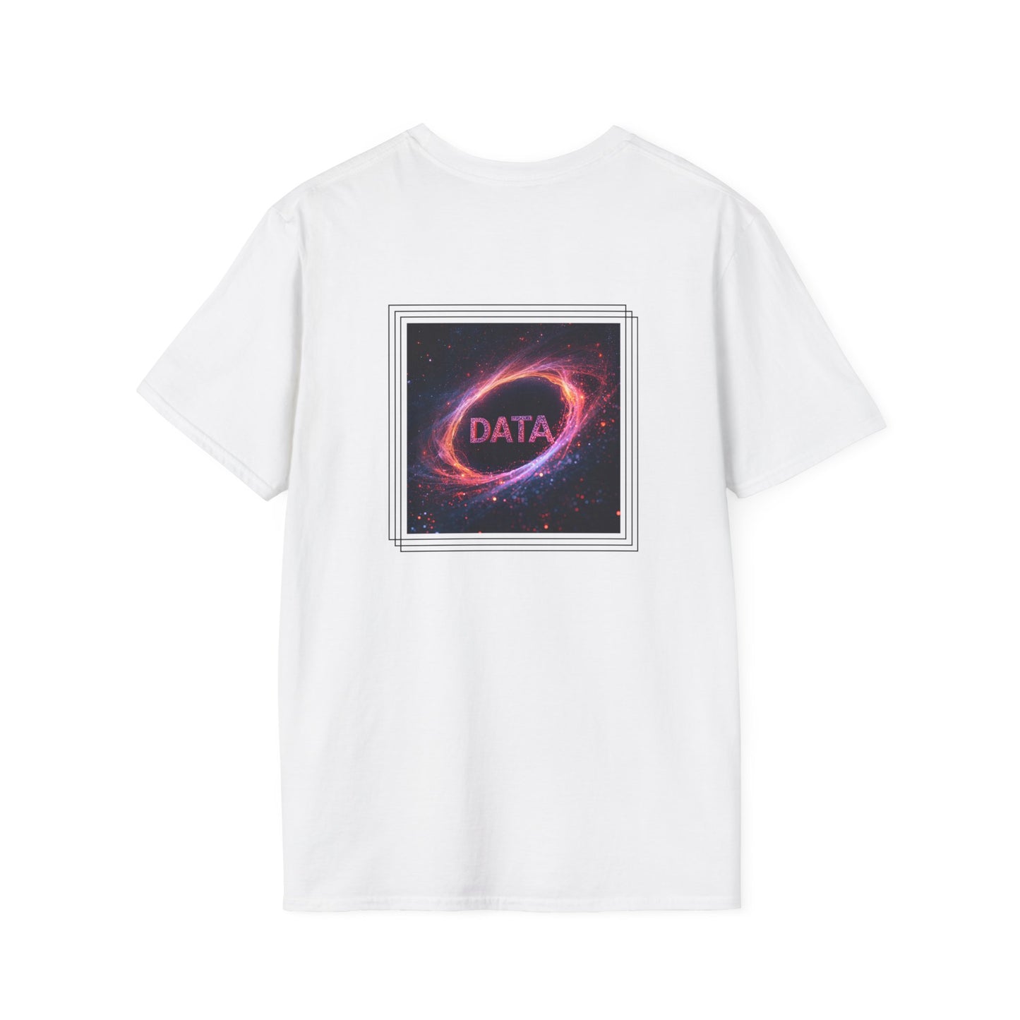 Data flare (printed on back) - Unisex Softstyle T-Shirt