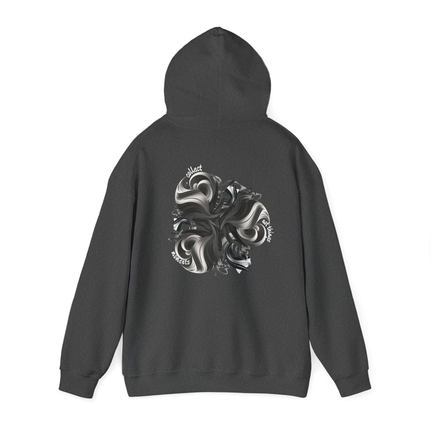 Collect moments not things (printed on back) - Modern Vibes - Unisex Heavy Blend™ Hooded Sweatshirt