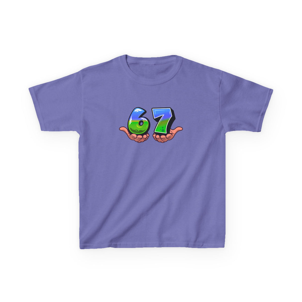 6-7 (blue/green) - Youth / Kids Heavy Cotton™ Tee