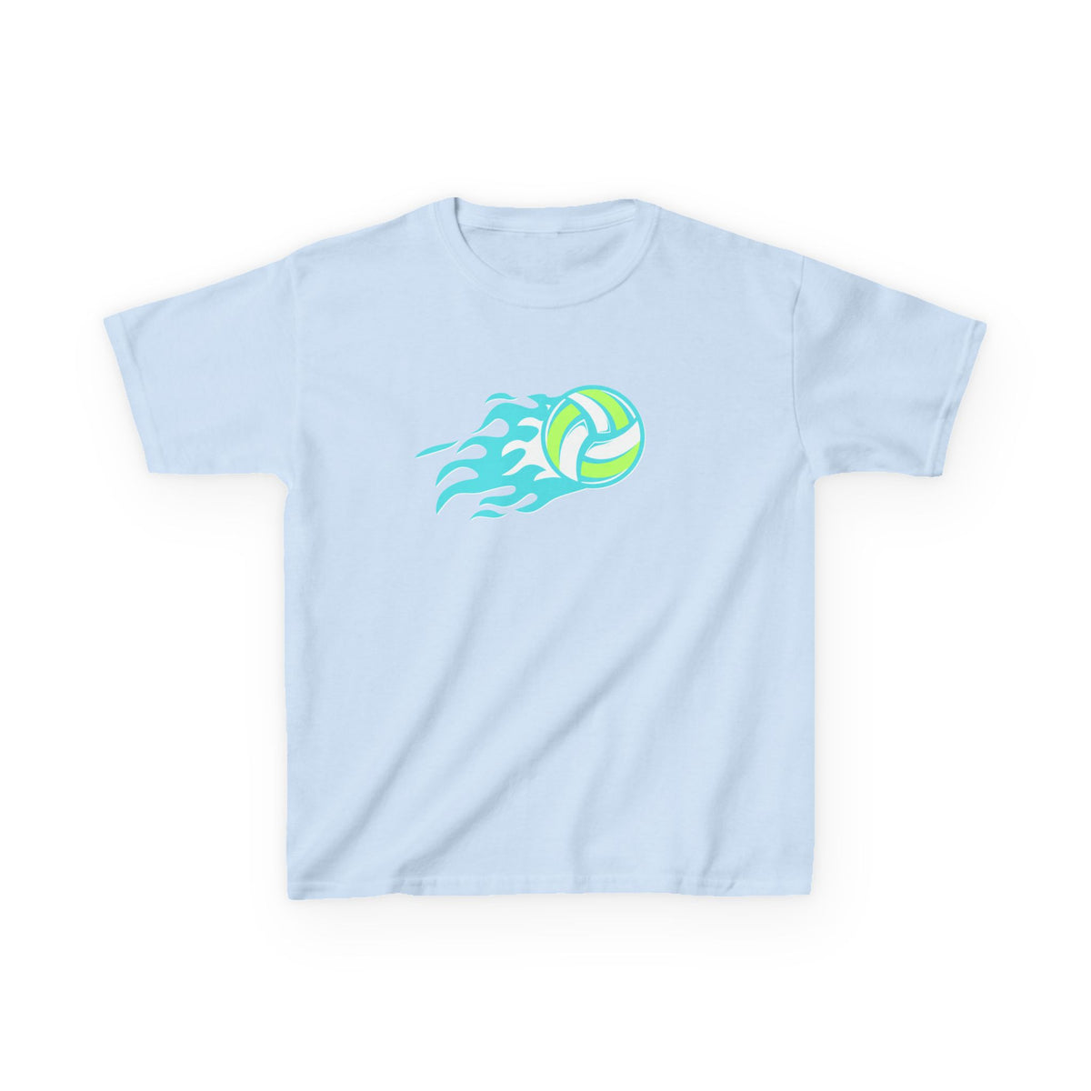 Volleyball Flame (teal) - Kids Heavy Cotton™ Tee