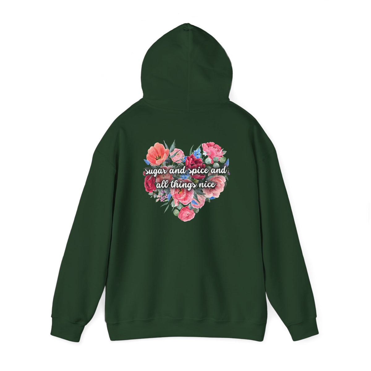 Sugar and Spice and all things nice (printed on back) - Unisex Heavy Blend™ Hooded Sweatshirt
