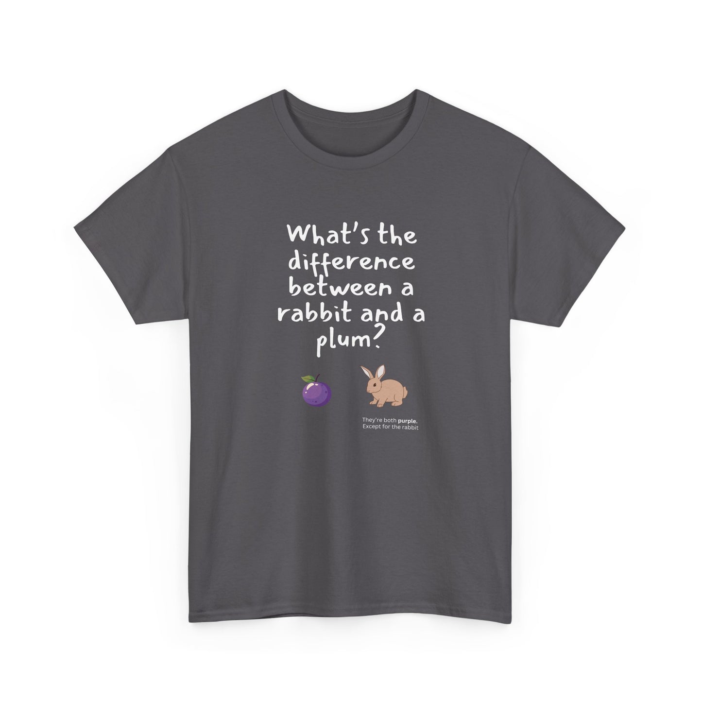 Rabbit and Plum - Funny - Unisex Heavy Cotton Tee