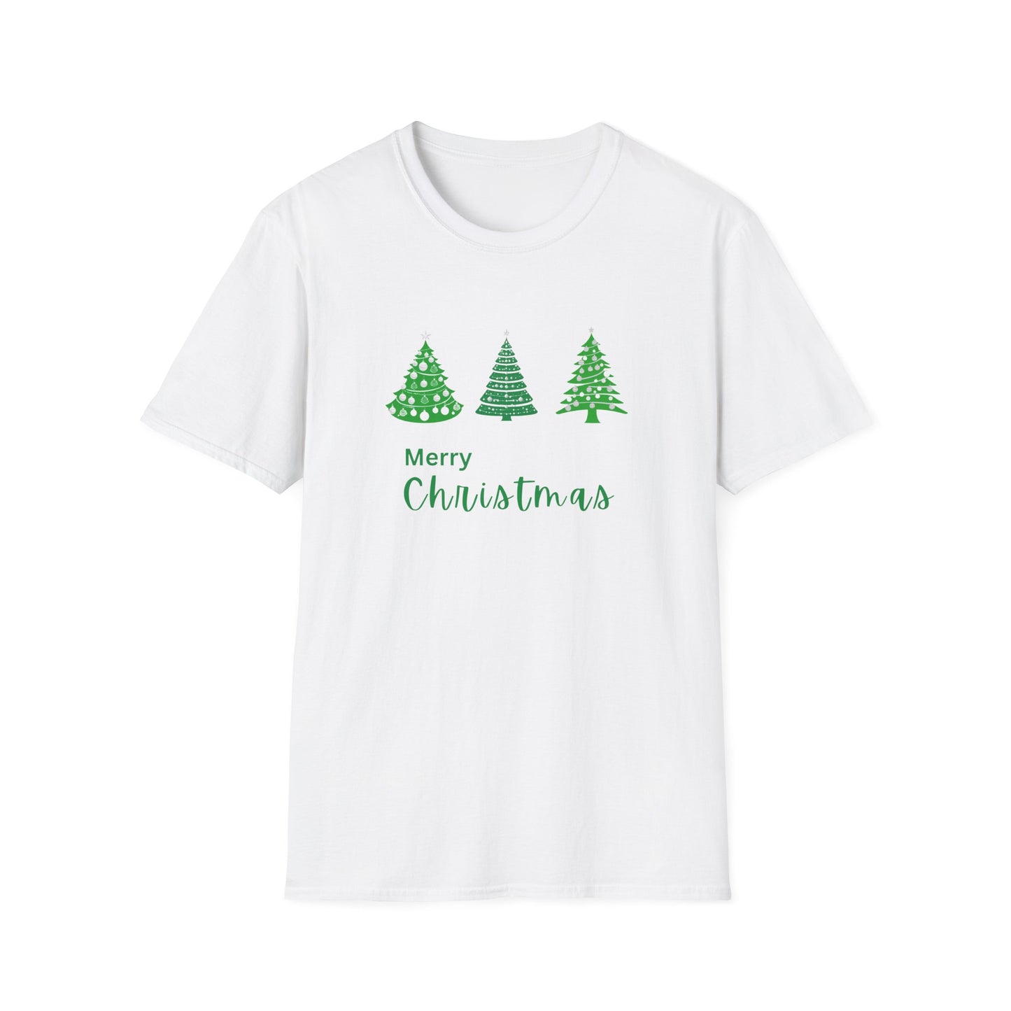 Green Christmas Trees - Unisex Softstyle T-Shirt