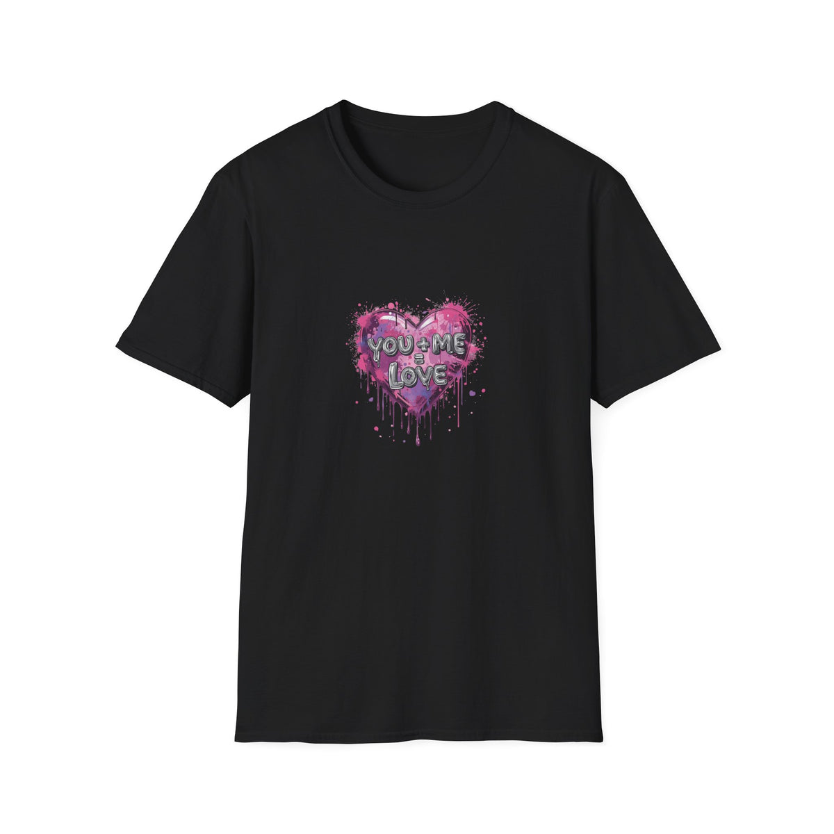 you + me = love - Unisex Softstyle T-Shirt