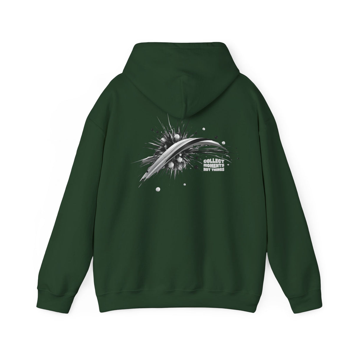 Collect moments not things Splash (printed on back) - Modern Vibes - Unisex Heavy Blend™ Hooded Sweatshirt