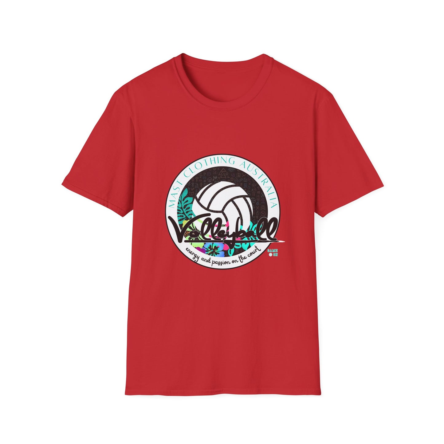 Volleyball graphic (teal) - Unisex Softstyle T-Shirt