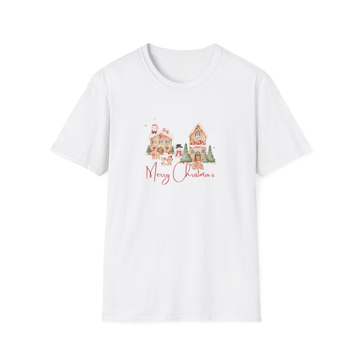Gingerbread Scene - Unisex Softstyle T-Shirt