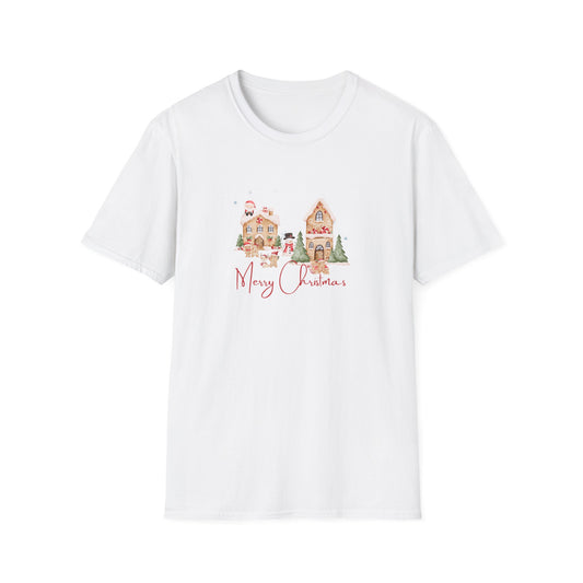 Gingerbread Scene - Unisex Softstyle T-Shirt