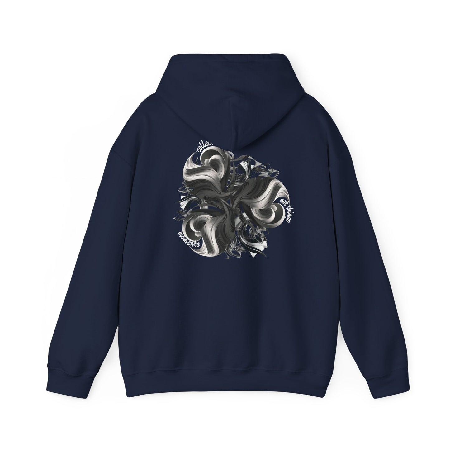 Collect moments not things (printed on back) - Modern Vibes - Unisex Heavy Blend™ Hooded Sweatshirt