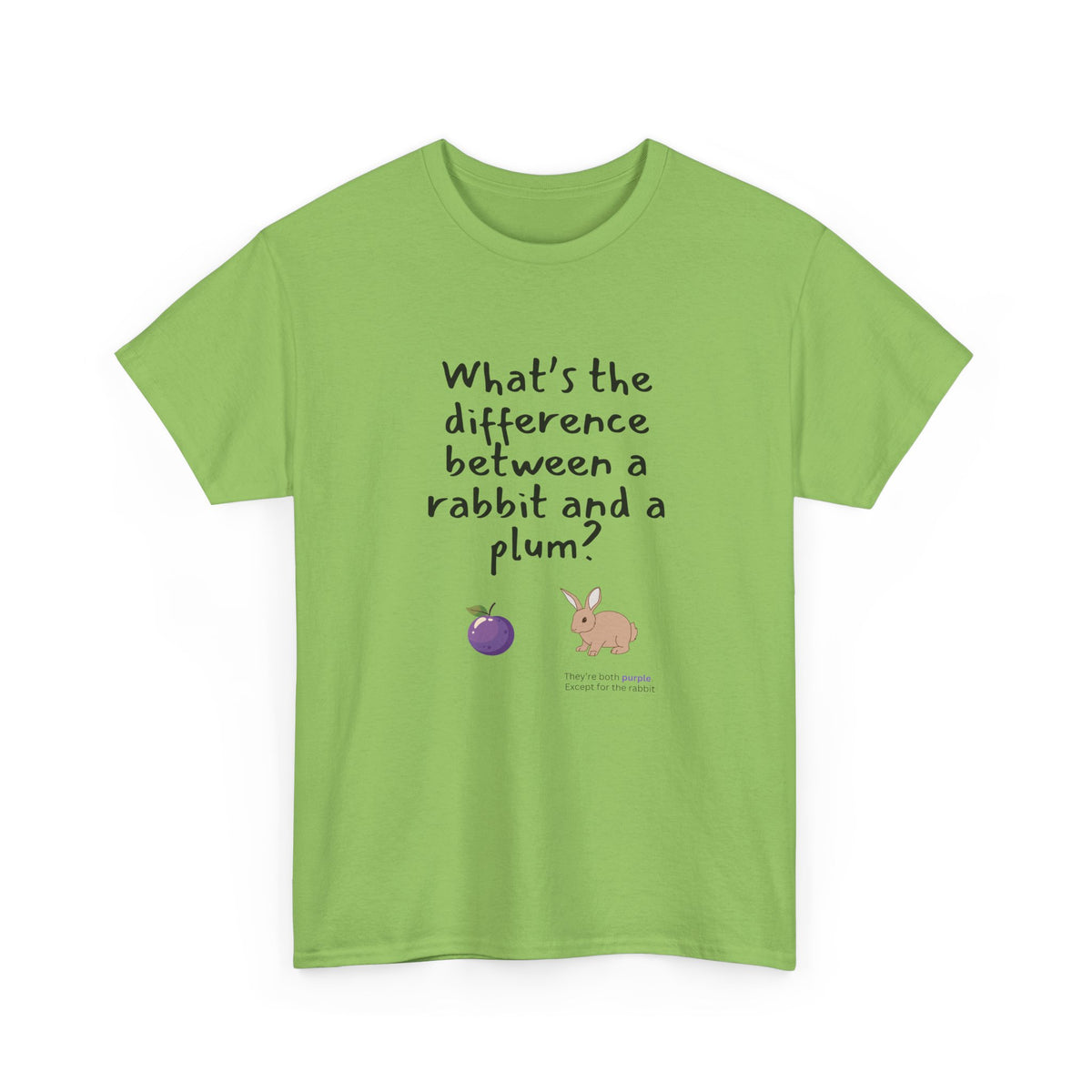 Rabbit and Plum - Funny - Unisex Heavy Cotton Tee
