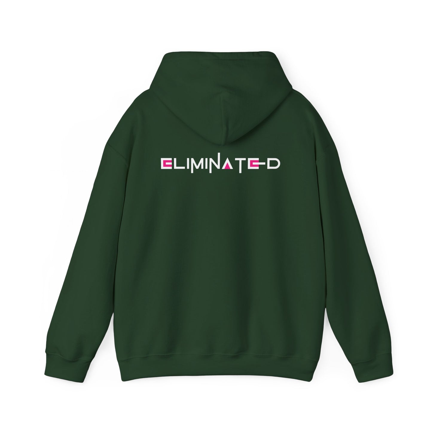 Eliminated (Squid Games) (printed on back) - Modern Vibes - Unisex Heavy Blend™ Hooded Sweatshirt