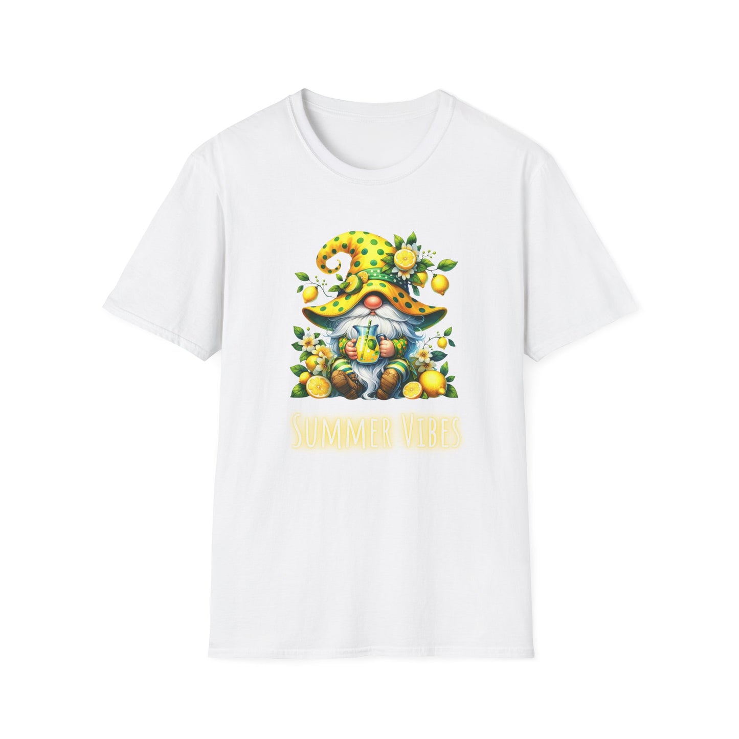 Summer Vibes Lemonade Gnome - Unisex Softstyle T-Shirt
