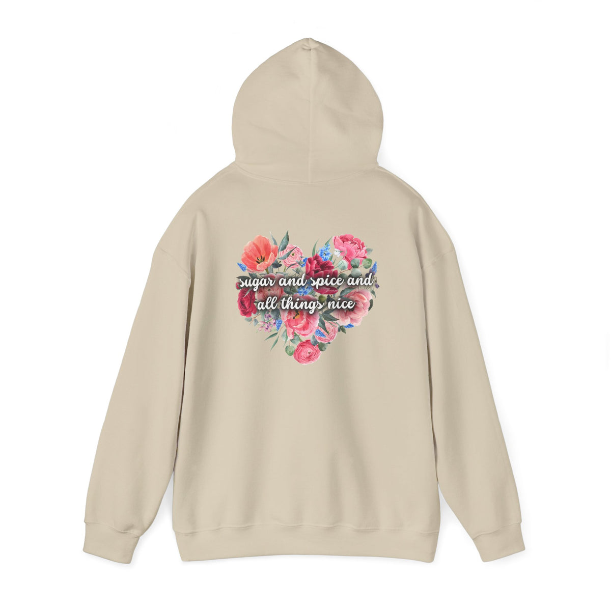 Sugar and Spice and all things nice (printed on back) - Unisex Heavy Blend™ Hooded Sweatshirt