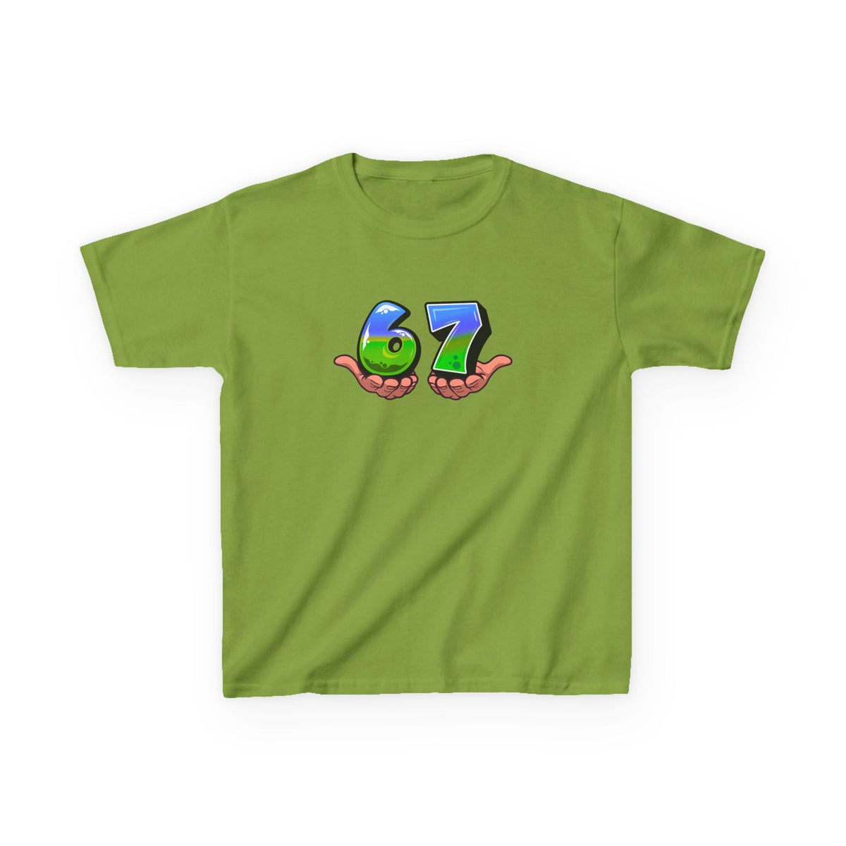 6-7 (blue/green) - Youth / Kids Heavy Cotton™ Tee