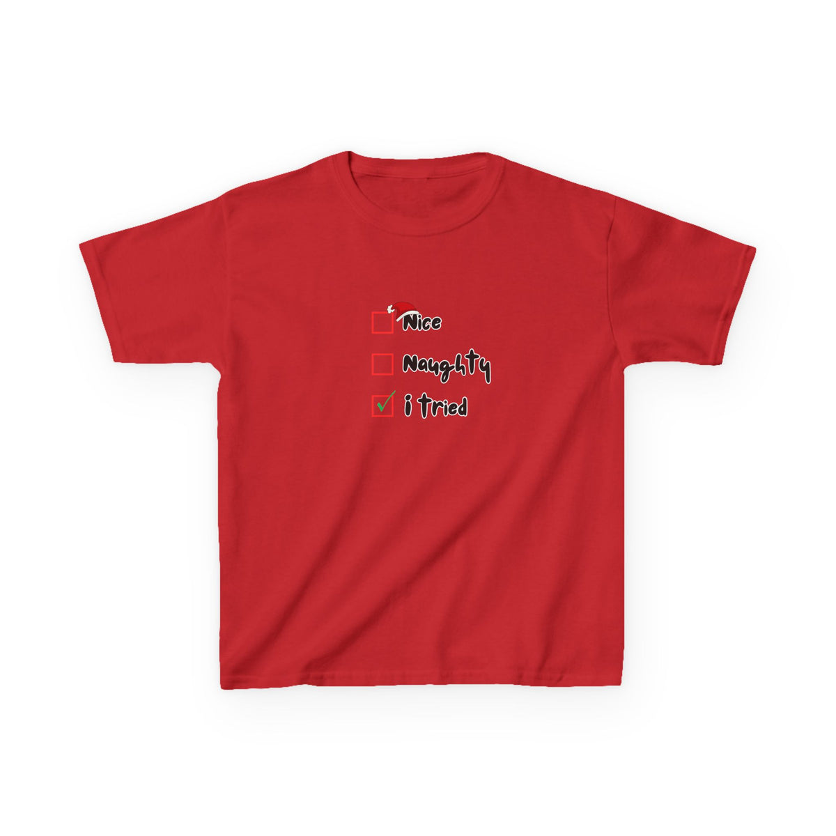 Nice, Naughty, I Tried - Youth/Kids Heavy Cotton Tee