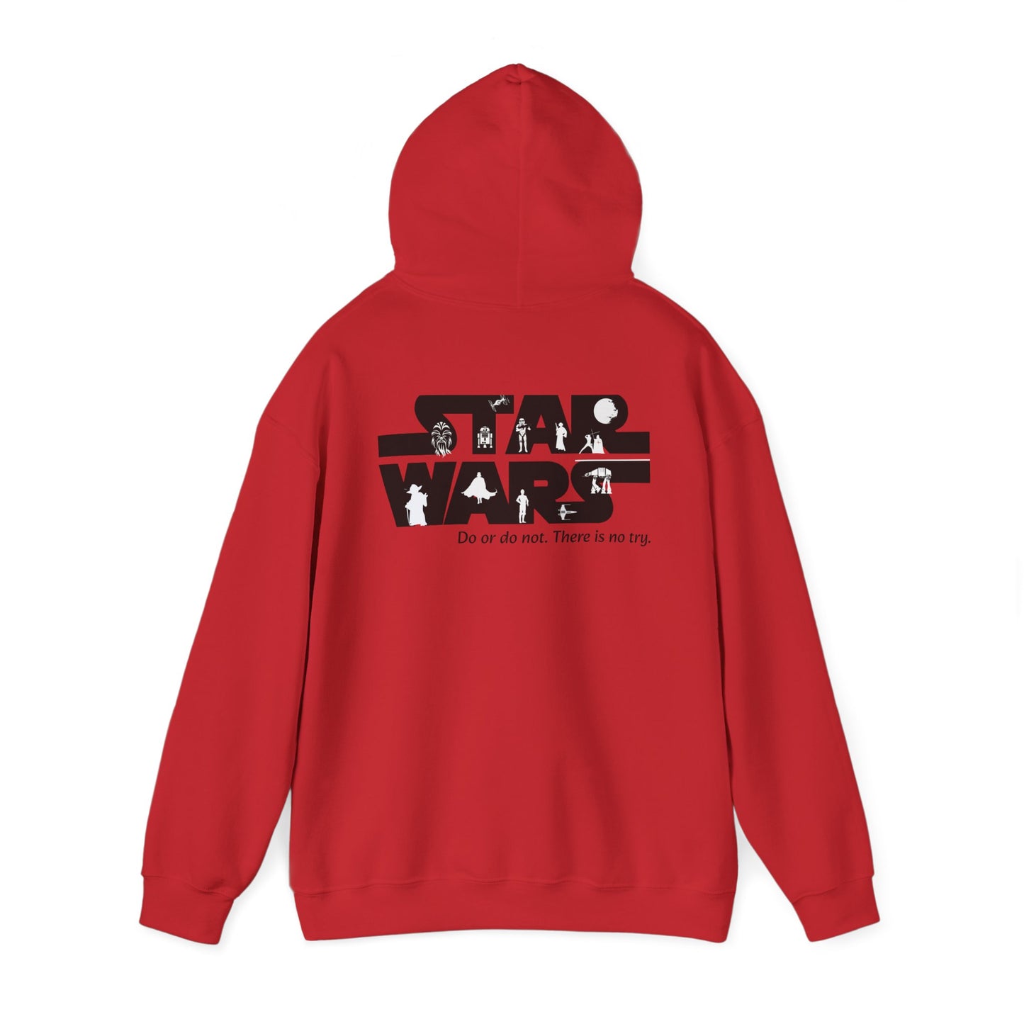 Star Wars Silhouette (printed on back) - Modern Vibes - Unisex Heavy Blend™ Hooded Sweatshirt