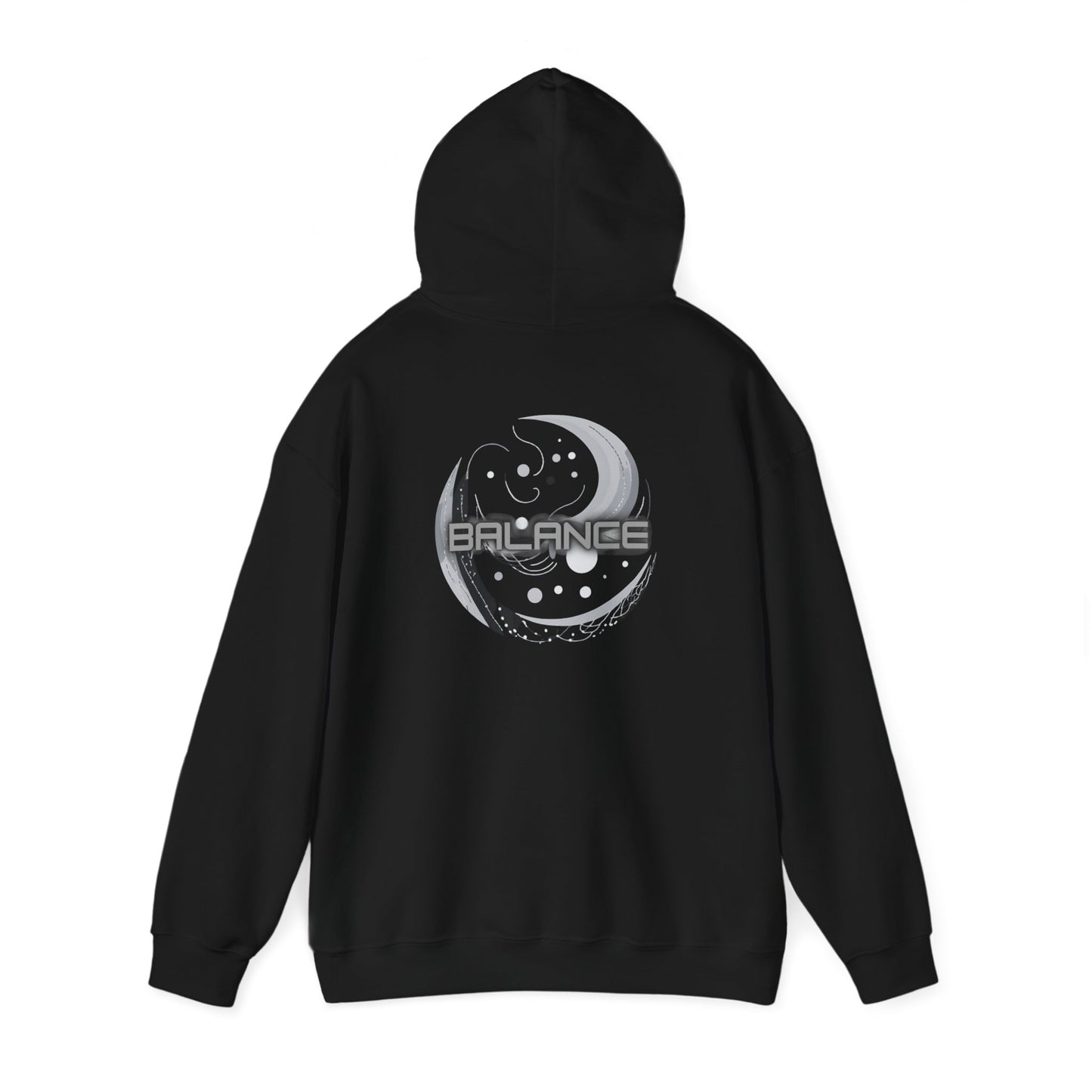 Balance (printed on back) - Statement Graphic - Unisex Heavy Blend™ Hooded Sweatshirt