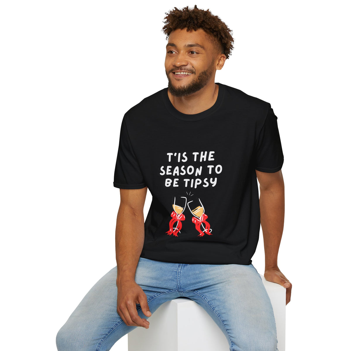 T'is the Season to be Tipsy - Christmas - Unisex Softstyle T-Shirt