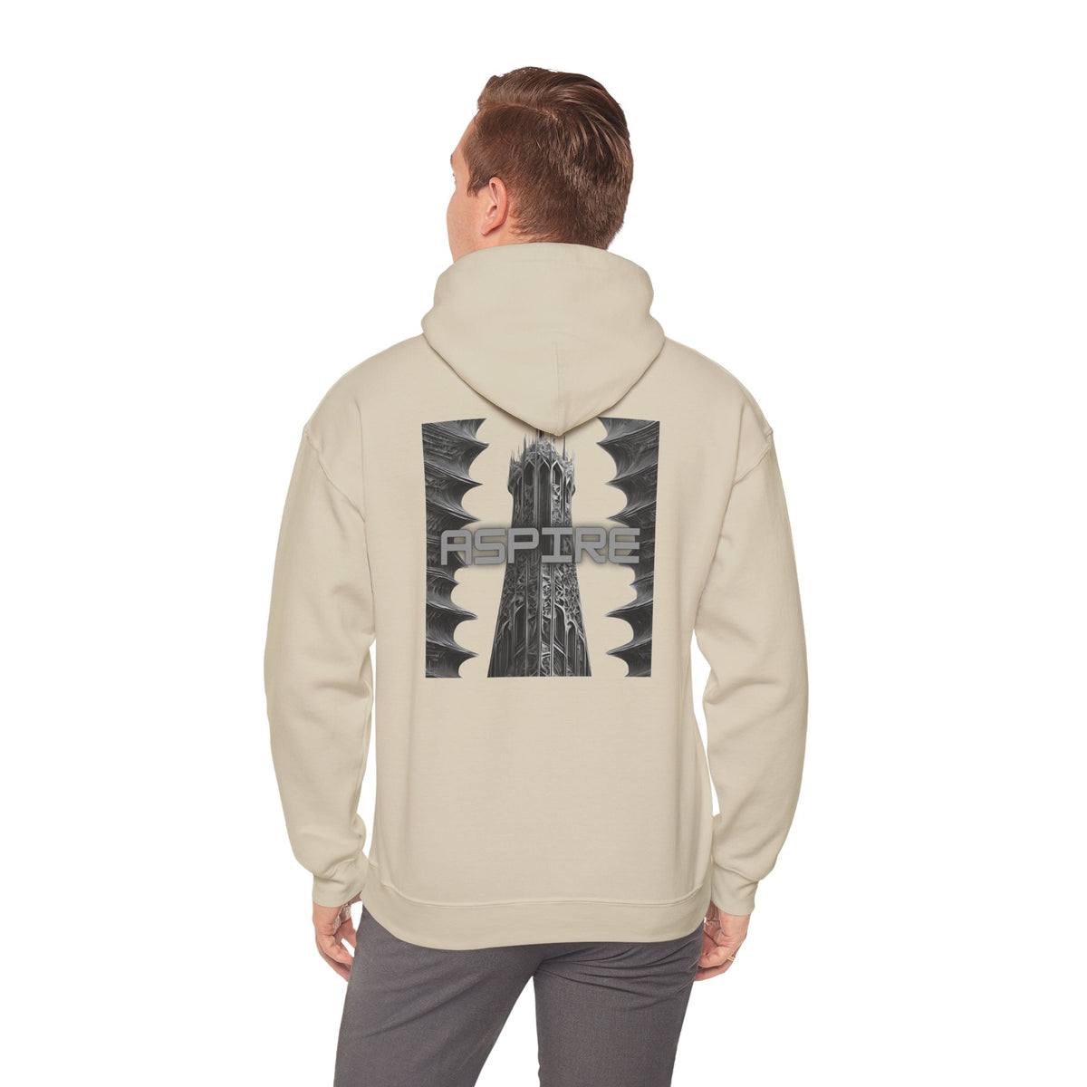 Aspire (printed on back) - Statement Graphic - Unisex Heavy Blend™ Hooded Sweatshirt